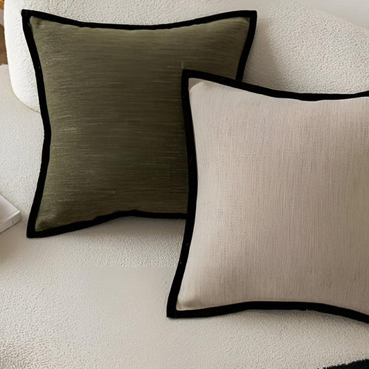 Solène – Housses de coussin texturées et vintage en jacquard