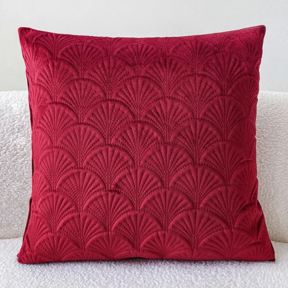 Lunara – Housse de coussin en velours texturé et côtier