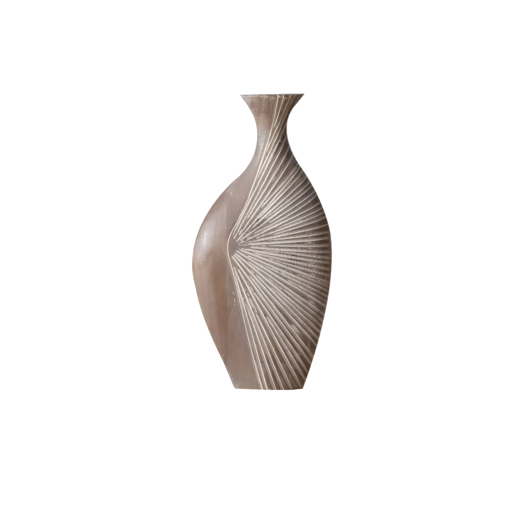Soléa – Vase en bois sculpté artisanal et naturel