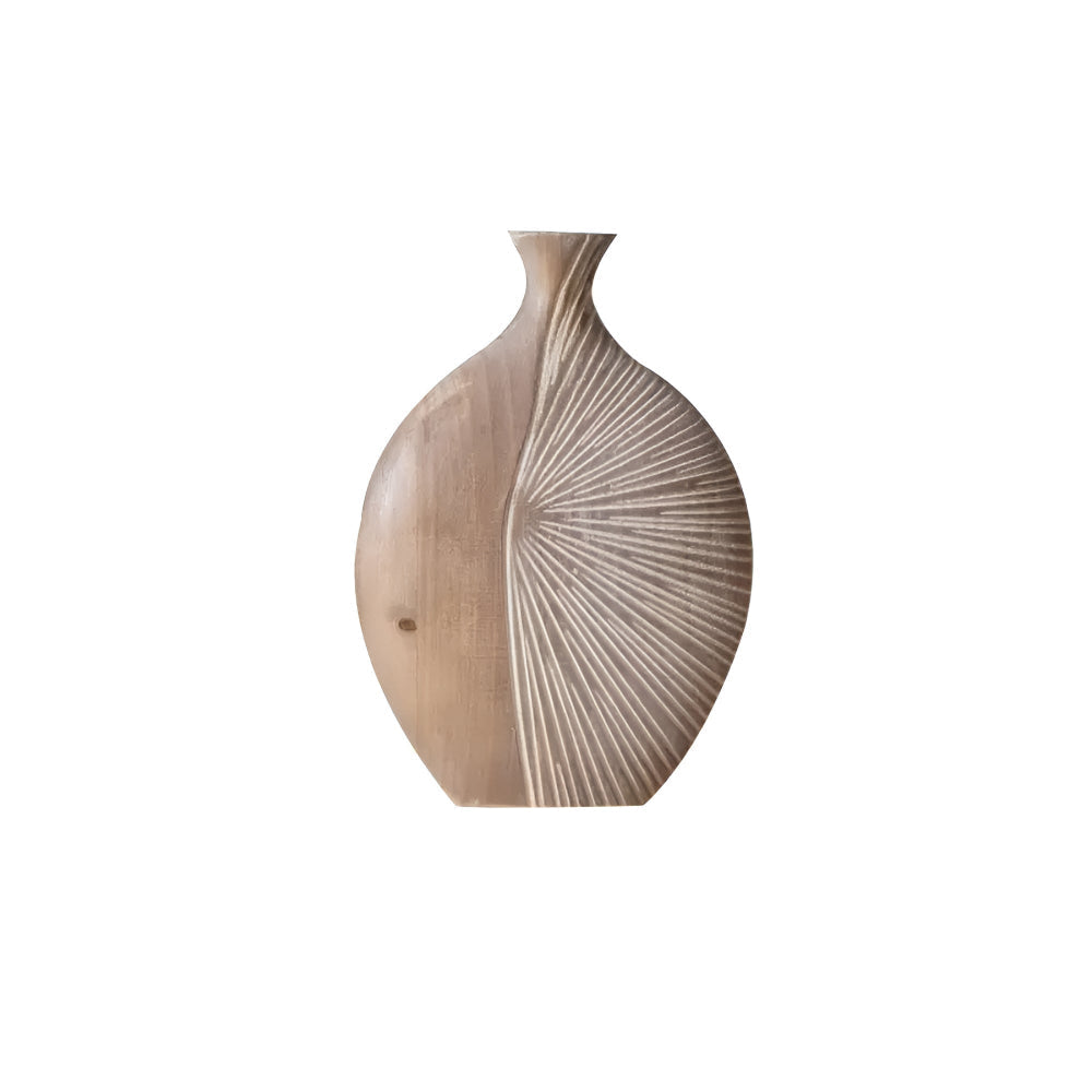 Soléa – Vase en bois sculpté artisanal et naturel