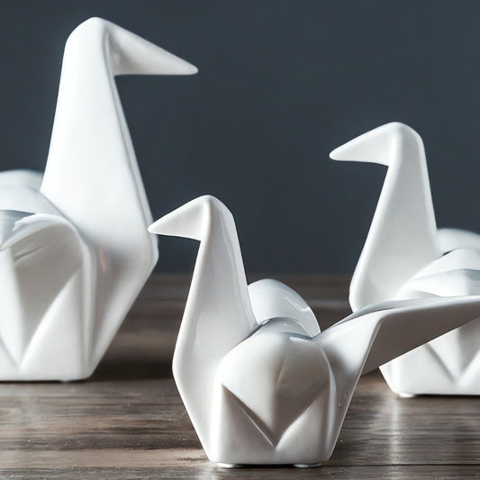 Solène – Oiseau décoratif en céramique minimaliste et sculptural