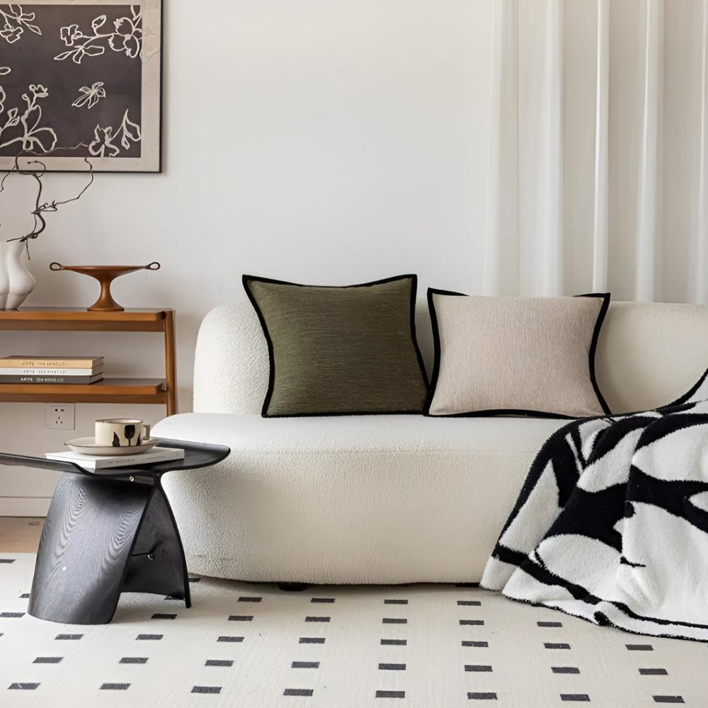 Solène – Housses de coussin texturées et vintage en jacquard