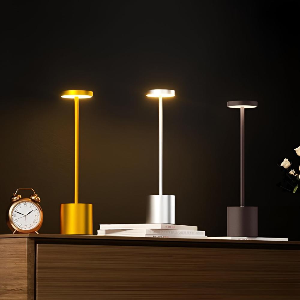 Lunara – Lampe de table sans fil dorée et minimaliste