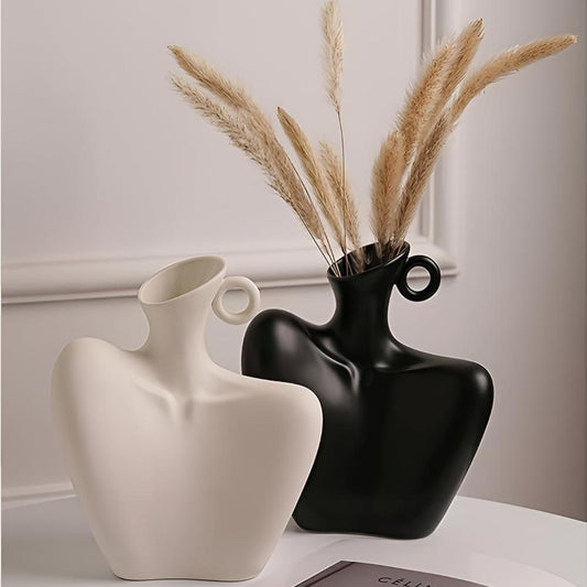 Lunara – Vase en céramique texturé et sculptural