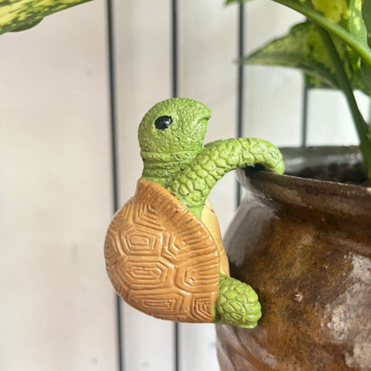 Solune – Figurine de tortue en résine suspendue, ludique et décorative