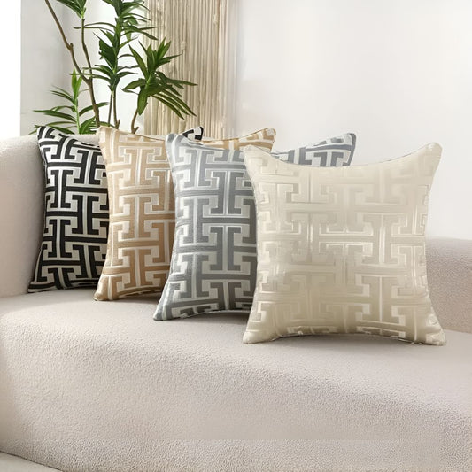 Velora – Housse de coussin jacquard texturée et chaleureuse