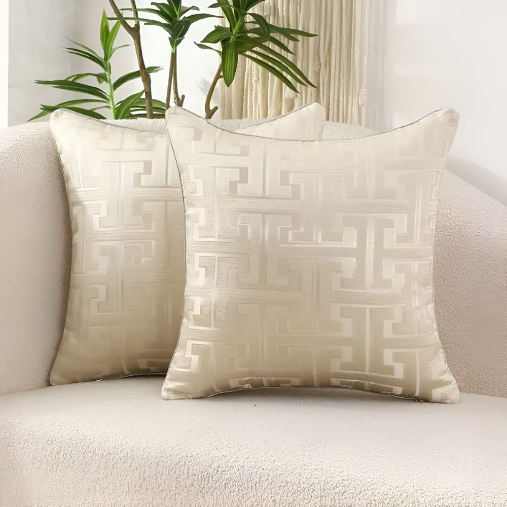 Velora – Housse de coussin jacquard texturée et chaleureuse