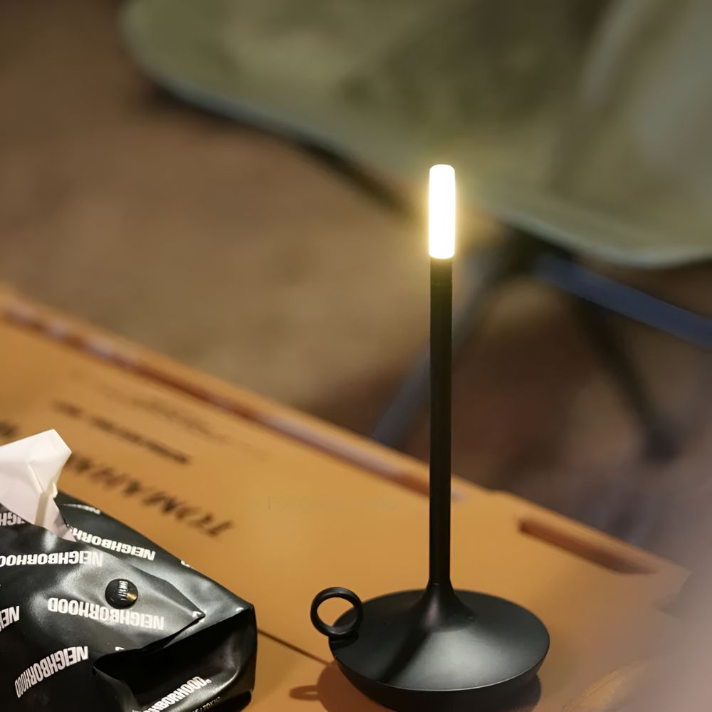 Lunara – Lampe de table cylindrique en aluminium minimaliste et chaleureuse