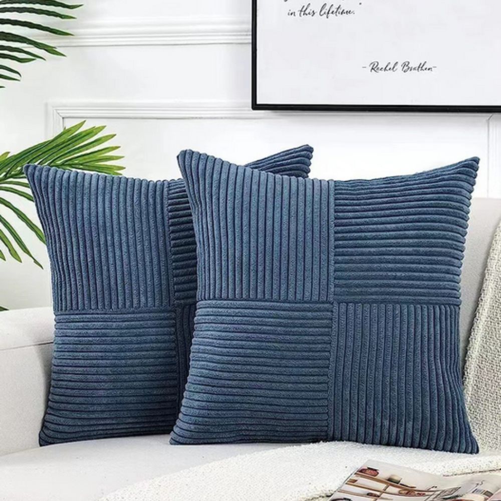 Solène – Housse de coussin en velours côtelé texturé et chaleureux