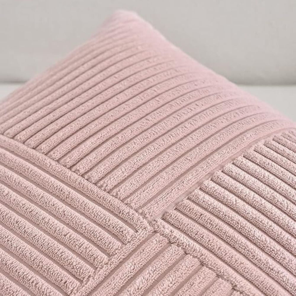 Solène – Housse de coussin en velours côtelé texturé et chaleureux