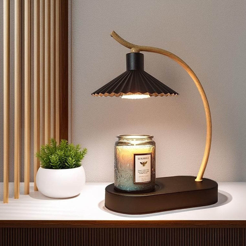 Orion – Lampe chauffe-bougie en métal minimaliste et apaisante