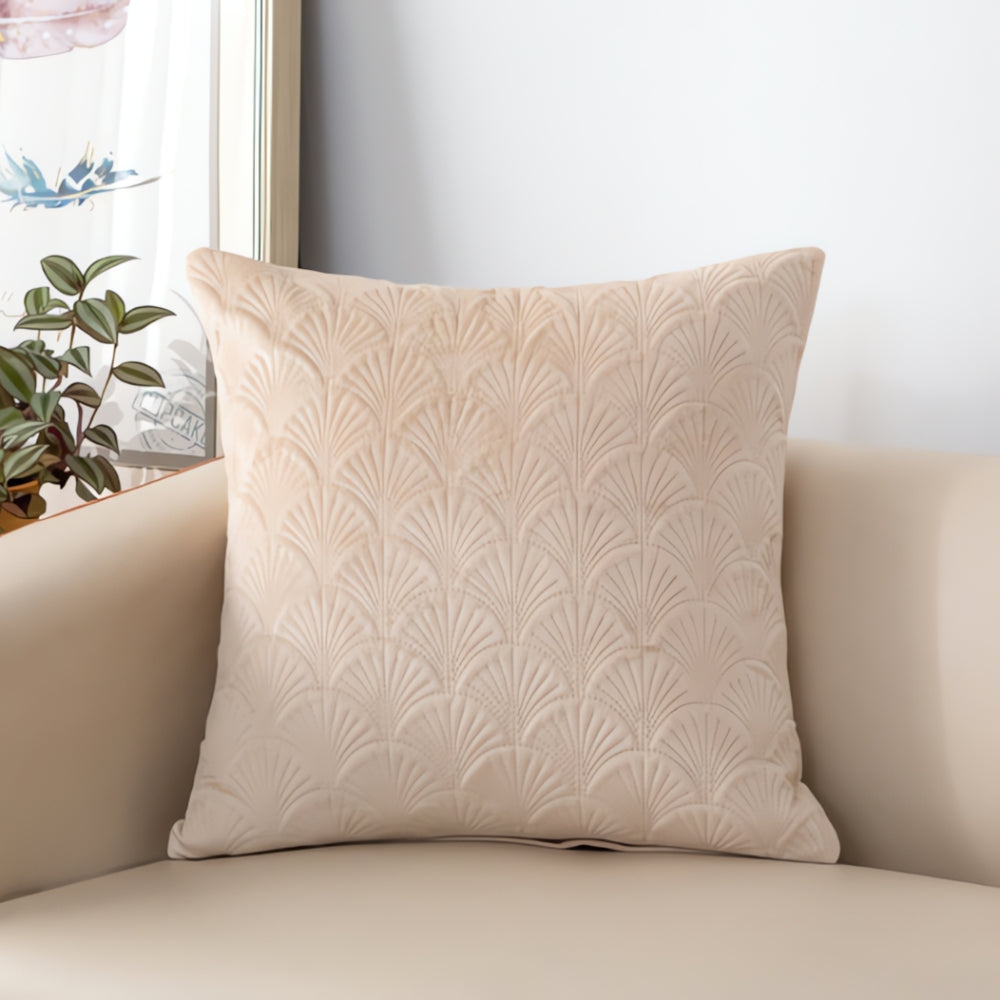 Lunara – Housse de coussin en velours texturé et côtier