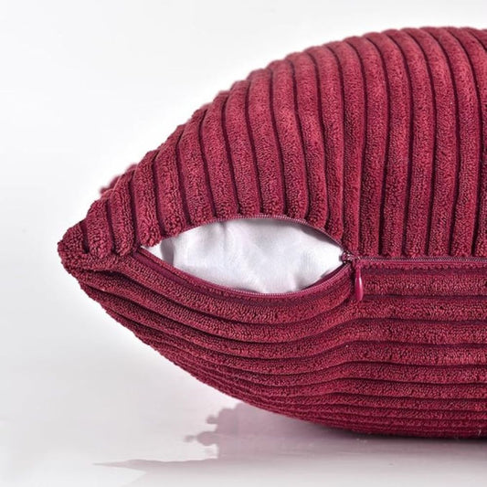 Solène – Housse de coussin en velours côtelé texturé et chaleureux